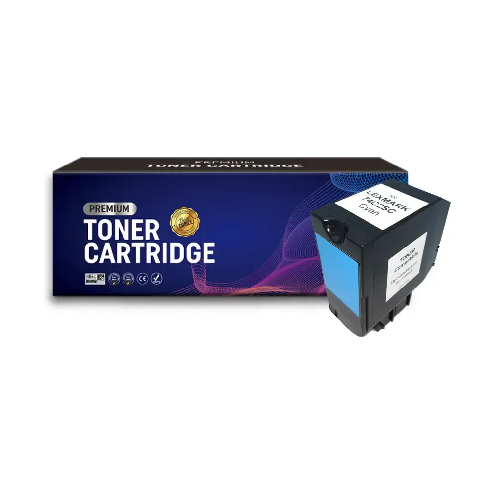 Toner Cyan Compatible Lexmark – Kit pour Imprimantes CS720de, CS725de, CX725de