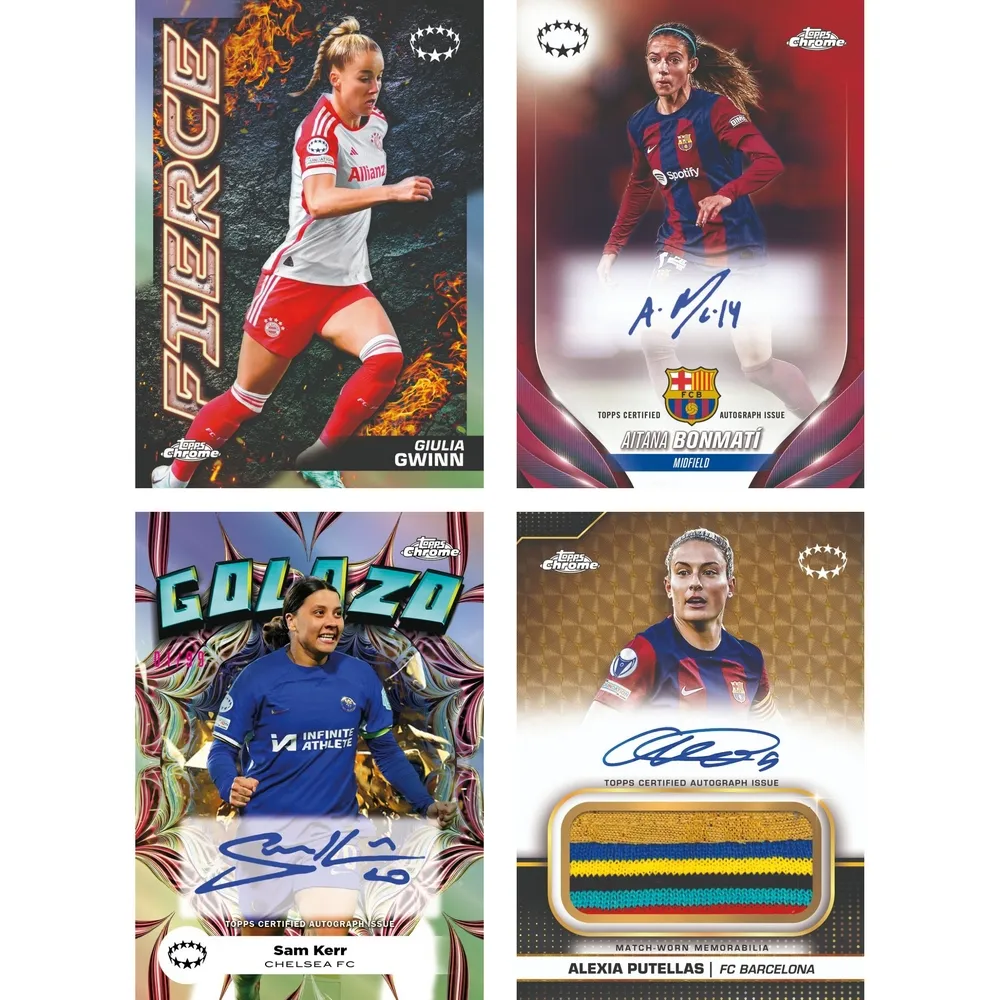 2023-24 Topps Chrome UEFA Women’s Champions League Hobby Box – Image 2