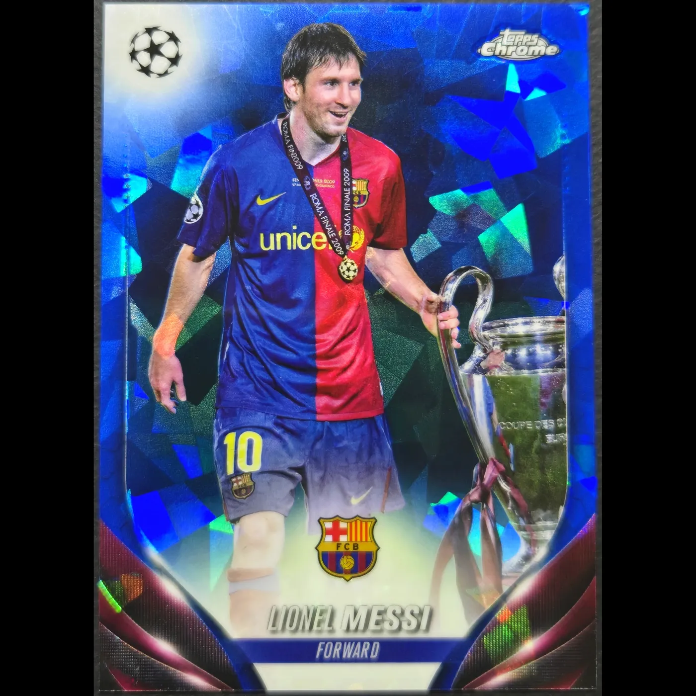 2023/24 Topps Chrome UEFA Club Competitions Sapphire Lionel Messi SP Image Variation #CVS-3
