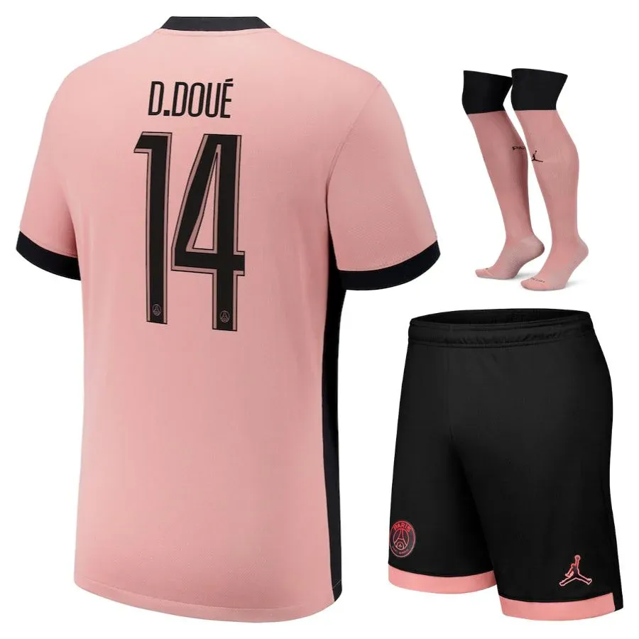 Maillot Kit Enfant PSG Third Rose 2024 2025 – Image 2