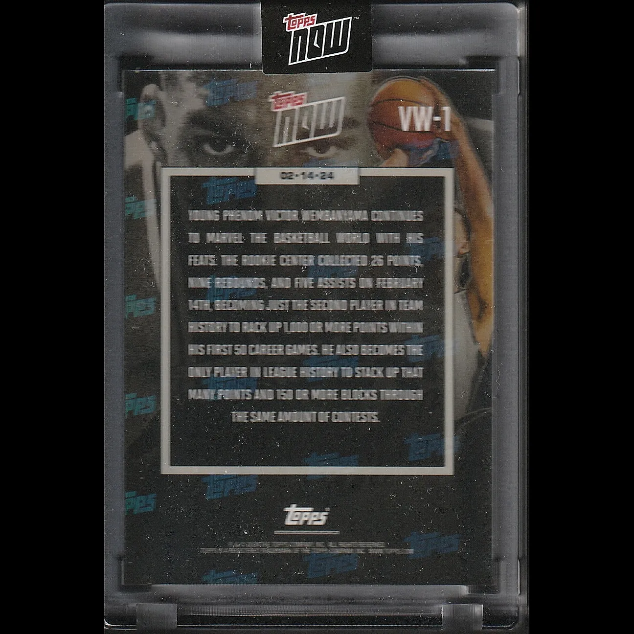 2024 Topps Now Victor Wembanyama RC VW-1 – Image 2