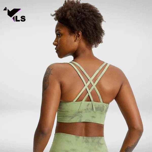 Brassière Yoga Tie and Dye Ivoire
