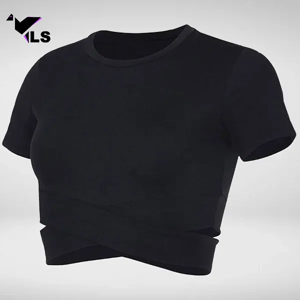Crop Top Yoga Noir Célia – Image 5