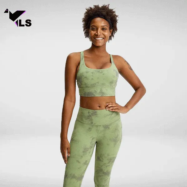 Brassière Yoga Tie and Dye Ivoire – Image 2