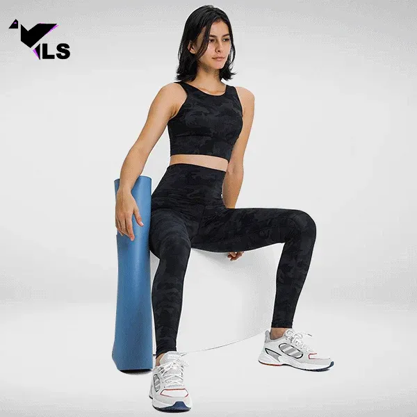 Legging Yoga Camouflage Sanskrit