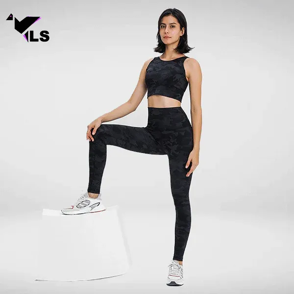 Legging Yoga Camouflage Sanskrit – Image 3